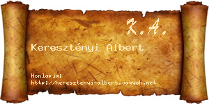 Keresztényi Albert névjegykártya
